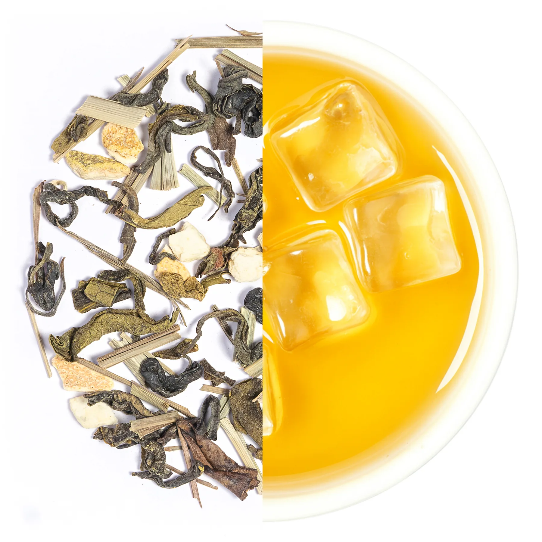 Refreshing citrus tea with lemon slices