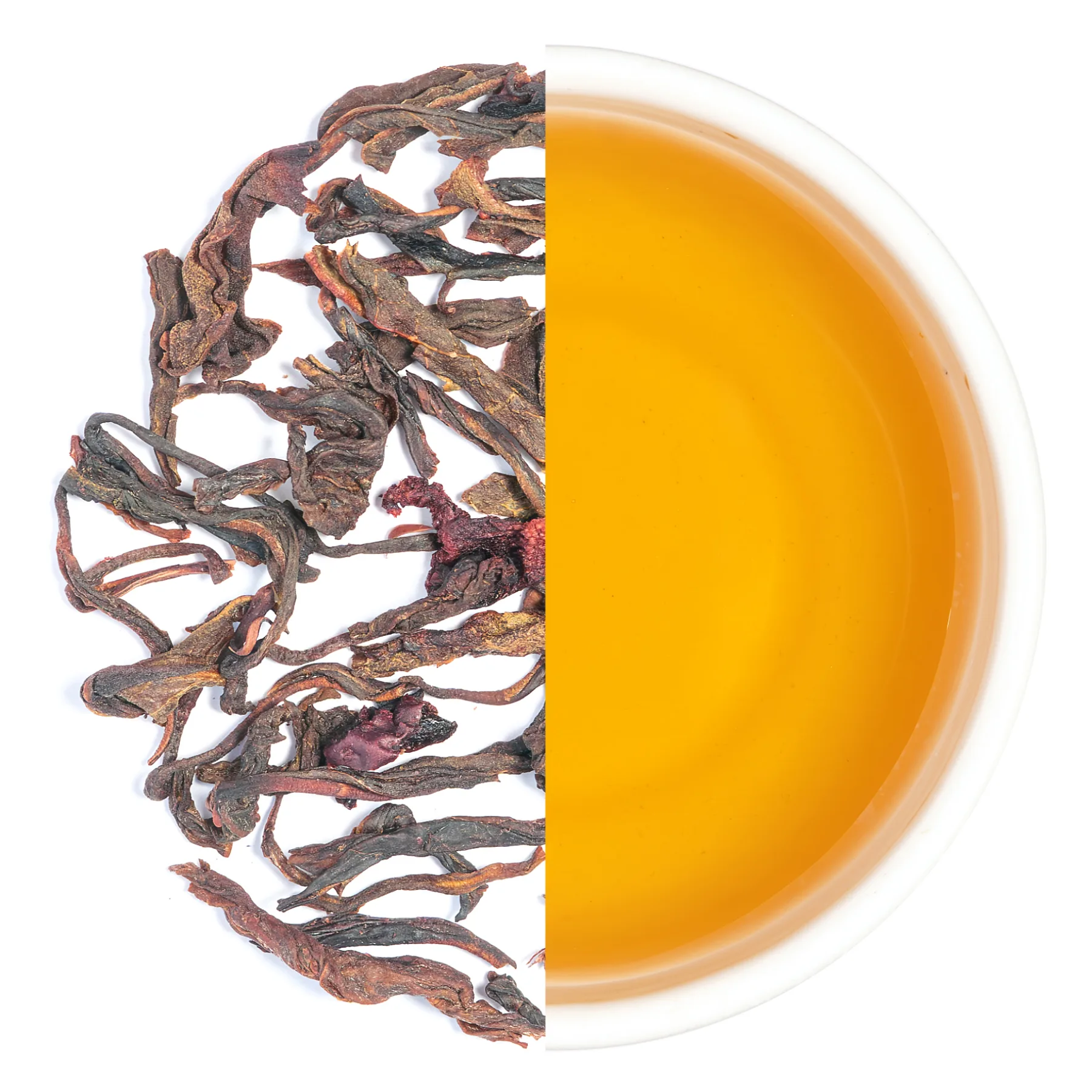 Strawberry fruit tea herbal blend refreshing drink